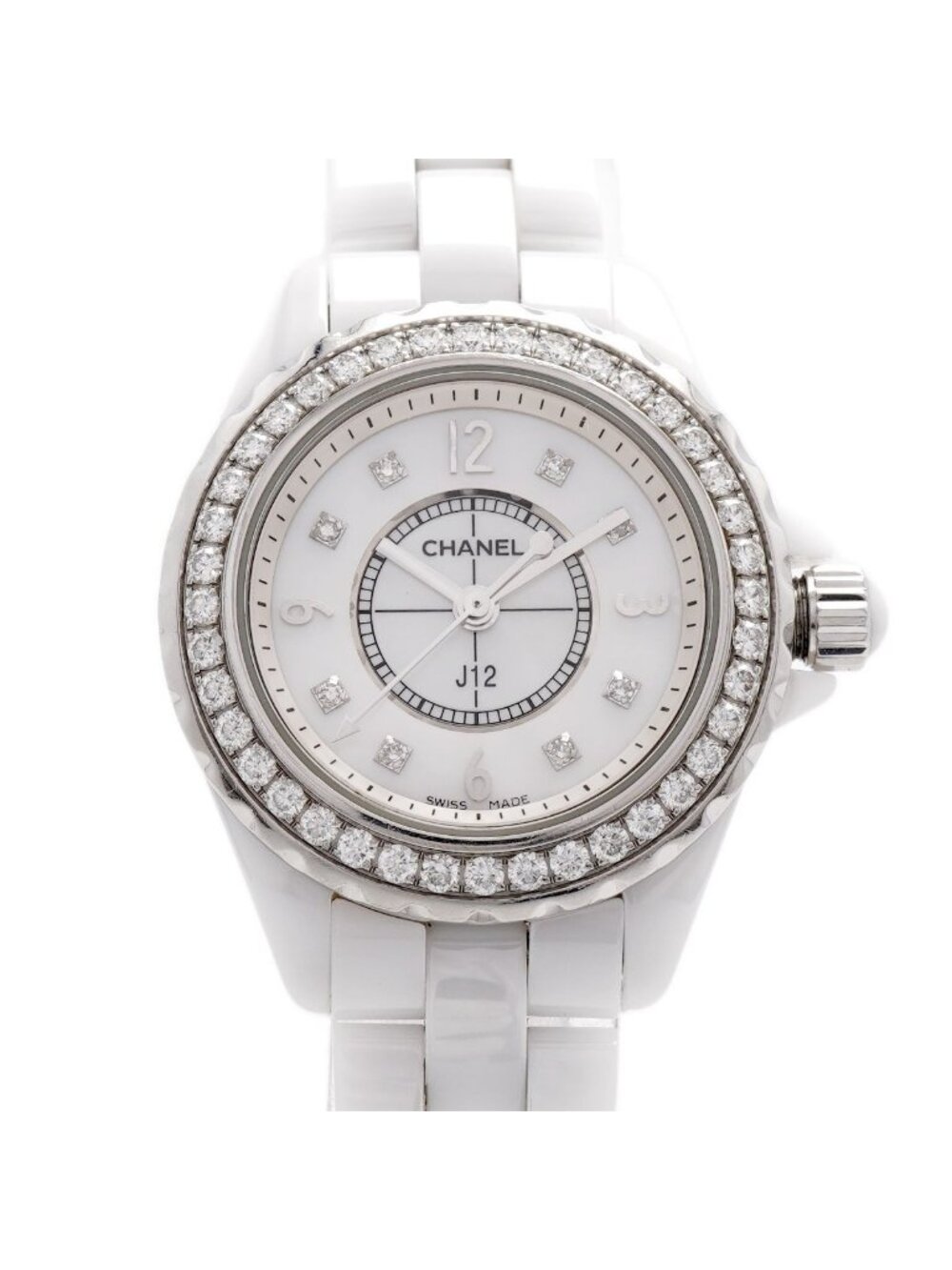 Chanel Diamond White Dial Watch